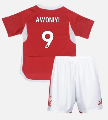 Nottingham Forest Taiwo Awoniyi #9 Hemmaställ Barn 2023-24 Kortärmad (+ Korta byxor)